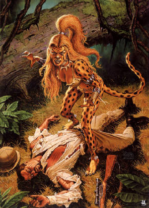 clyde caldwell cheetah girl